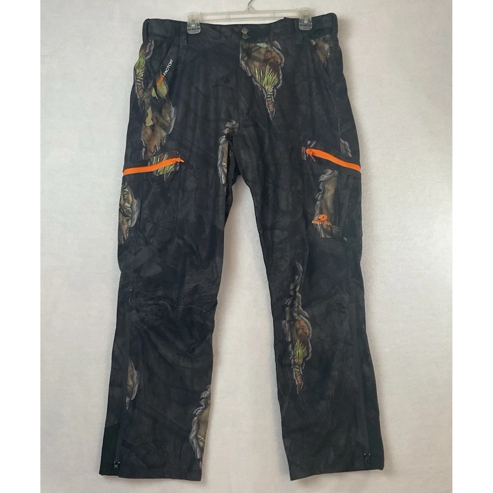 Mossy Oak Scent Factor Pants Mens L Dark Camo Camouflage Cargo Pockets Hunting